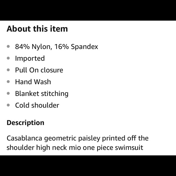 High Neck cold shoulder Bathing suit - Picture 5 of 9